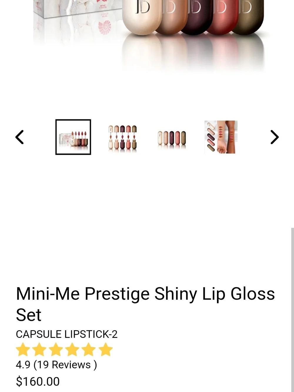 Mini-me Prestige Shiny Lip Gloss Set - Pink & Rose Gold Accents